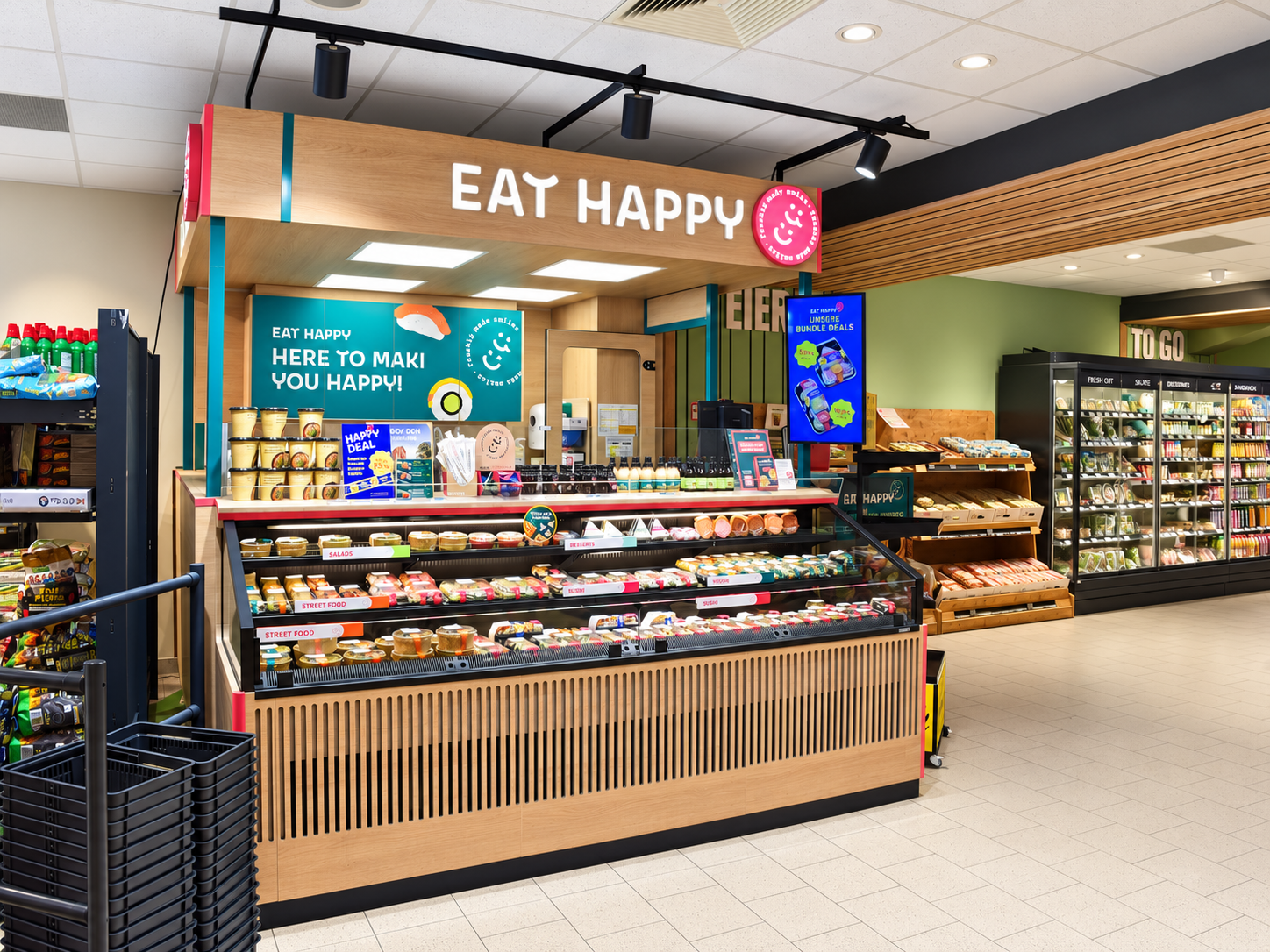 EAT HAPPY Sushi-Abteilung